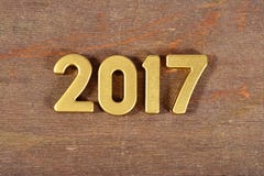 het jaar gouden cijfers van 2017 stock fotografie het jaar gouden cijfers van 2017 stock fotografie