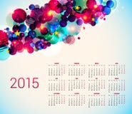 het jaarkalender van 2015 Abstracte achtergrond met geometrische vormen stock illustratie het jaarkalender van 2015 Abstracte achtergrond met geometrische vormen stock illustratie