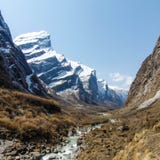 Het kamp van de Annapurnabasis in Nepal royalty-vrije stock afbeeldingen Het kamp van de Annapurnabasis in Nepal royalty-vrije stock afbeeldingen