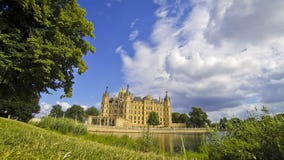 Het kasteel van Schwerin, Duitsland stock videobeelden Het kasteel van Schwerin, Duitsland stock videobeelden
