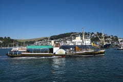 Het Kingswear-Kasteel Paddlesteamer in Dartmouth Devon, Engeland stock afbeelding Het Kingswear-Kasteel Paddlesteamer in Dartmouth Devon, Engeland stock afbeelding