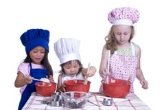 Het Koken van kinderen royalty-vrije stock fotografie Het Koken van kinderen royalty-vrije stock fotografie