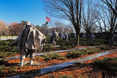 Het Koreaanse Gedenkteken van Oorlogsveteranen in Washington DC, de V.S. royalty-vrije stock fotografie Het Koreaanse Gedenkteken van Oorlogsveteranen in Washington DC, de V.S. royalty-vrije stock fotografie