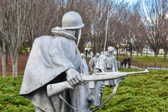 Het Koreaanse Gedenkteken van Oorlogsveteranen in Washington, gelijkstroom, de V.S. stock afbeelding Het Koreaanse Gedenkteken van Oorlogsveteranen in Washington, gelijkstroom, de V.S. stock afbeelding