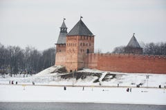 Het Kremlin in Veliky Novgorod stock foto's Het Kremlin in Veliky Novgorod stock foto's
