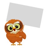 Het lege Aanplakbiljet van de uilholding vector illustratie Het lege Aanplakbiljet van de uilholding vector illustratie