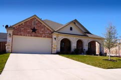 De Ster van de Nieuwe Bouw van het Huis van Texas stock afbeeldingen De Ster van de Nieuwe Bouw van het Huis van Texas stock afbeeldingen