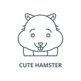 Het leuke pictogram van de hamster vectorlijn, lineair concept, overzichtsteken, symbool royalty-vrije illustratie Het leuke pictogram van de hamster vectorlijn, lineair concept, overzichtsteken, symbool royalty-vrije illustratie