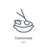 Het lineaire Kantonese pictogram van de zeevruchtensoep van Voedsel en restaurantoverzichtsinzameling Dun geïsoleerd de soeppicto royalty-vrije illustratie Het lineaire Kantonese pictogram van de zeevruchtensoep van Voedsel en restaurantoverzichtsinzameling Dun geïsoleerd de soeppicto royalty-vrije illustratie