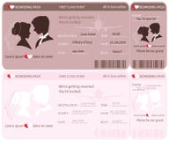 Het Malplaatje van de het Huwelijksuitnodiging van het Instapkaartkaartje vector illustratie Het Malplaatje van de het Huwelijksuitnodiging van het Instapkaartkaartje vector illustratie