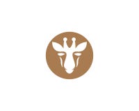 Het malplaatje van het girafembleem stock illustratie Het malplaatje van het girafembleem stock illustratie
