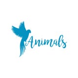 Het malplaatje van het dierenembleem met vliegende vogel stock illustratie Het malplaatje van het dierenembleem met vliegende vogel stock illustratie