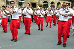 Het marcheren band in Italië stock fotografie Het marcheren band in Italië stock fotografie