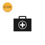 Het medische zakpictogram isoleerde vlakke stijl vector illustratie Het medische zakpictogram isoleerde vlakke stijl vector illustratie