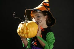 Het meisje van de peuter, Halloween kostuum stock fotografie Het meisje van de peuter, Halloween kostuum stock fotografie