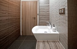 Het moderne binnenland van de Badkamers royalty-vrije stock foto's Het moderne binnenland van de Badkamers royalty-vrije stock foto's