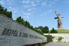 Het Monument - ensemble aan Helden van Stalingrad battlein Volgograd stock afbeelding Het Monument - ensemble aan Helden van Stalingrad battlein Volgograd stock afbeelding
