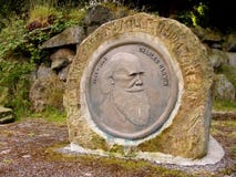 Het Monument van de Mening van Darwin stock foto's Het Monument van de Mening van Darwin stock foto's