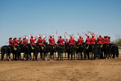 Het Muzikale Overzicht van de Rit RCMP stock foto's Het Muzikale Overzicht van de Rit RCMP stock foto's