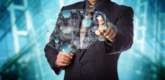Het Netwerk App van manageractivating artificial neural royalty-vrije stock afbeelding Het Netwerk App van manageractivating artificial neural royalty-vrije stock afbeelding