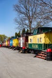 Het ongebruikelijke Onderbrengen bij het Rode Caboose-Motel royalty-vrije stock foto's Het ongebruikelijke Onderbrengen bij het Rode Caboose-Motel royalty-vrije stock foto's