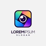 Het ontwerp van het lensembleem, vector, illustratie vector illustratie Het ontwerp van het lensembleem, vector, illustratie vector illustratie