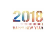Het ontwerpmalplaatje van de groetkaart met Moderne Teksten voor Nieuwe 2018 vector illustratie Het ontwerpmalplaatje van de groetkaart met Moderne Teksten voor Nieuwe 2018 vector illustratie