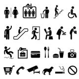 Het openbare Symbool van het Pictogram van de Bouw van het Winkelcentrum van het Teken royalty-vrije illustratie Het openbare Symbool van het Pictogram van de Bouw van het Winkelcentrum van het Teken royalty-vrije illustratie