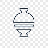 Het oude vector lineaire die pictogram van het kruikconcept op transparante B wordt geïsoleerd royalty-vrije illustratie Het oude vector lineaire die pictogram van het kruikconcept op transparante B wordt geïsoleerd royalty-vrije illustratie