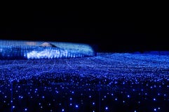 Het overzees van licht in Nabana geen Sato-tuin bij nacht in de winter, Ja royalty-vrije stock fotografie Het overzees van licht in Nabana geen Sato-tuin bij nacht in de winter, Ja royalty-vrije stock fotografie