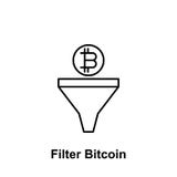 Het overzichtspictogram van de Bitcoinfilter Element van de pictogrammen van de bitcoinillustratie De tekens en de symbolen kunne royalty-vrije illustratie Het overzichtspictogram van de Bitcoinfilter Element van de pictogrammen van de bitcoinillustratie De tekens en de symbolen kunne royalty-vrije illustratie