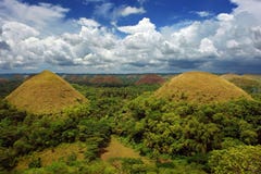 Het panorama van de Heuvels van de Chocolade van Bohol royalty-vrije stock fotografie Het panorama van de Heuvels van de Chocolade van Bohol royalty-vrije stock fotografie