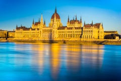 Het Parlement van Boedapest, Boedapest, Hongarije royalty-vrije stock foto Het Parlement van Boedapest, Boedapest, Hongarije royalty-vrije stock foto