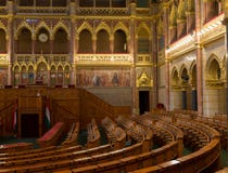Het Parlement van Boedapest - Hongarije stock foto Het Parlement van Boedapest - Hongarije stock foto