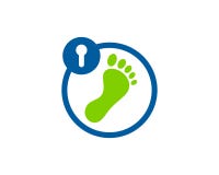 Het Pictogram Logo Design Element van de voetveiligheid stock illustratie Het Pictogram Logo Design Element van de voetveiligheid stock illustratie