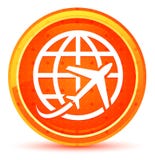 Het pictogram natuurlijke oranje ronde knoop van de vliegtuigwereld royalty-vrije illustratie Het pictogram natuurlijke oranje ronde knoop van de vliegtuigwereld royalty-vrije illustratie