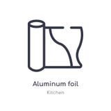 het pictogram van het aluminiumfolieoverzicht ge?soleerde lijn vectorillustratie van keukeninzameling het editable dunne pictogra vector illustratie het pictogram van het aluminiumfolieoverzicht ge?soleerde lijn vectorillustratie van keukeninzameling het editable dunne pictogra vector illustratie