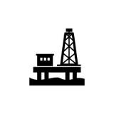 Het pictogram van het booreilandplatform royalty-vrije illustratie Het pictogram van het booreilandplatform royalty-vrije illustratie