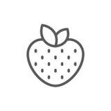Het pictogram van de aardbeilijn vector illustratie Het pictogram van de aardbeilijn vector illustratie