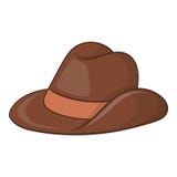 Het pictogram van de de cowboyhoed van Australië, beeldverhaalstijl Royalty-vrije Stock Fotografie Het pictogram van de de cowboyhoed van Australië, beeldverhaalstijl Royalty-vrije Stock Fotografie