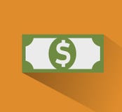 Het pictogram van de dollar De vlakke moderne vectorillustratie van de ontwerpstijl stock illustratie Het pictogram van de dollar De vlakke moderne vectorillustratie van de ontwerpstijl stock illustratie