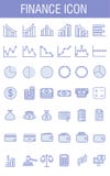 Het pictogram van de financiënlijn met eenvoudig pictogram wordt geplaatst dat vector illustratie Het pictogram van de financiënlijn met eenvoudig pictogram wordt geplaatst dat vector illustratie