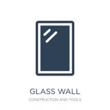 het pictogram van de glasmuur in in ontwerpstijl het pictogram van de glasmuur op witte achtergrond wordt geïsoleerd die het vect stock illustratie het pictogram van de glasmuur in in ontwerpstijl het pictogram van de glasmuur op witte achtergrond wordt geïsoleerd die het vect stock illustratie