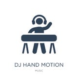 het pictogram van de de handmotie van DJ in in ontwerpstijl het pictogram van de de handmotie van DJ op witte achtergrond wordt g royalty-vrije illustratie het pictogram van de de handmotie van DJ in in ontwerpstijl het pictogram van de de handmotie van DJ op witte achtergrond wordt g royalty-vrije illustratie