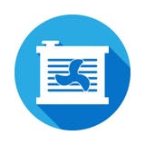 Het pictogram van de radiatorventilator met lange schaduw Element van de dienstenillustratie van de autoreparatie Tekens en symbo stock illustratie Het pictogram van de radiatorventilator met lange schaduw Element van de dienstenillustratie van de autoreparatie Tekens en symbo stock illustratie