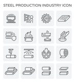 Het pictogram van de staalproductie Royalty-vrije Stock Afbeelding Het pictogram van de staalproductie Royalty-vrije Stock Afbeelding
