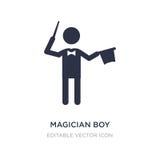 het pictogram van de tovenaarjongen op witte achtergrond Eenvoudige elementenillustratie van Mensenconcept royalty-vrije illustratie het pictogram van de tovenaarjongen op witte achtergrond Eenvoudige elementenillustratie van Mensenconcept royalty-vrije illustratie