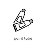 Het pictogram van de verfbuis van inzameling stock illustratie Het pictogram van de verfbuis van inzameling stock illustratie