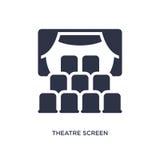 het pictogram van het theaterscherm op witte achtergrond Eenvoudige elementenillustratie van Bioskoopconcept stock illustratie het pictogram van het theaterscherm op witte achtergrond Eenvoudige elementenillustratie van Bioskoopconcept stock illustratie