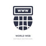 het pictogram van het wereldweb op witte achtergrond Eenvoudige elementenillustratie van Webconcept stock illustratie het pictogram van het wereldweb op witte achtergrond Eenvoudige elementenillustratie van Webconcept stock illustratie